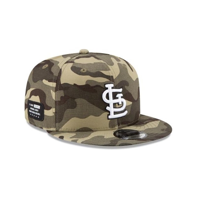 Green St. Louis Cardinals Hat - New Era MLB Armed Forces Weekend 9FIFTY Snapback Caps USA4157269